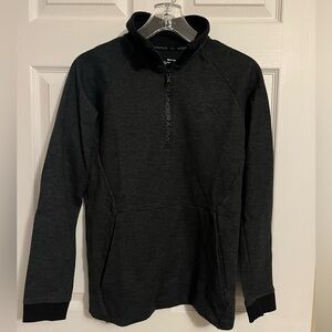 Under Armour Men's Small Fitted Charcoal Gray Quarter-Zip Sweater